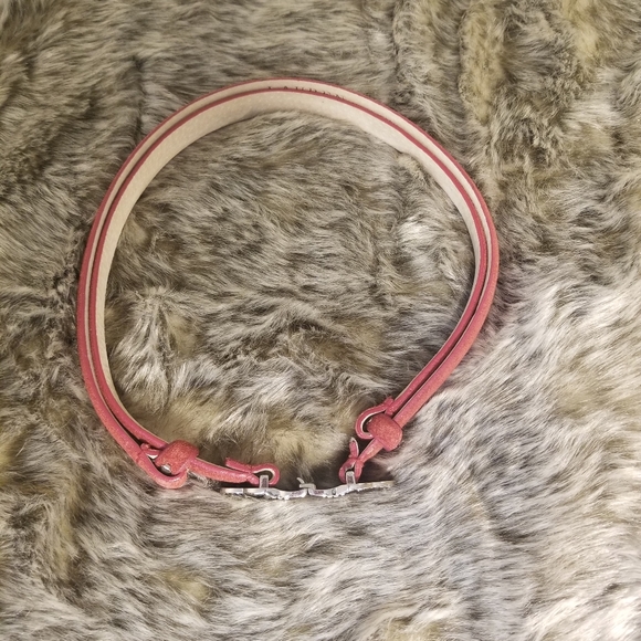 Ralph Lauren Suede and leather deep Coral FULLY adjustable belt - Picture 3 of 5